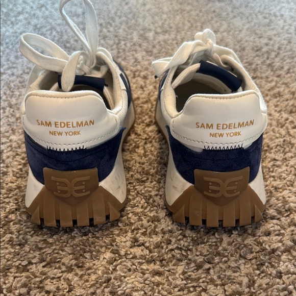 Sam Edelman White and Navy Sneakers - Picture 4 of 4